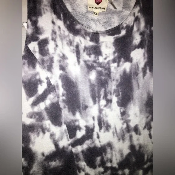 ❤️ One Clothing Dress Skater Style soft white grey dark grey watercolor design - Picture 5 of 14